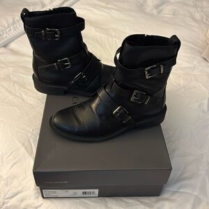 Vince Camuto Raegel black leather boots